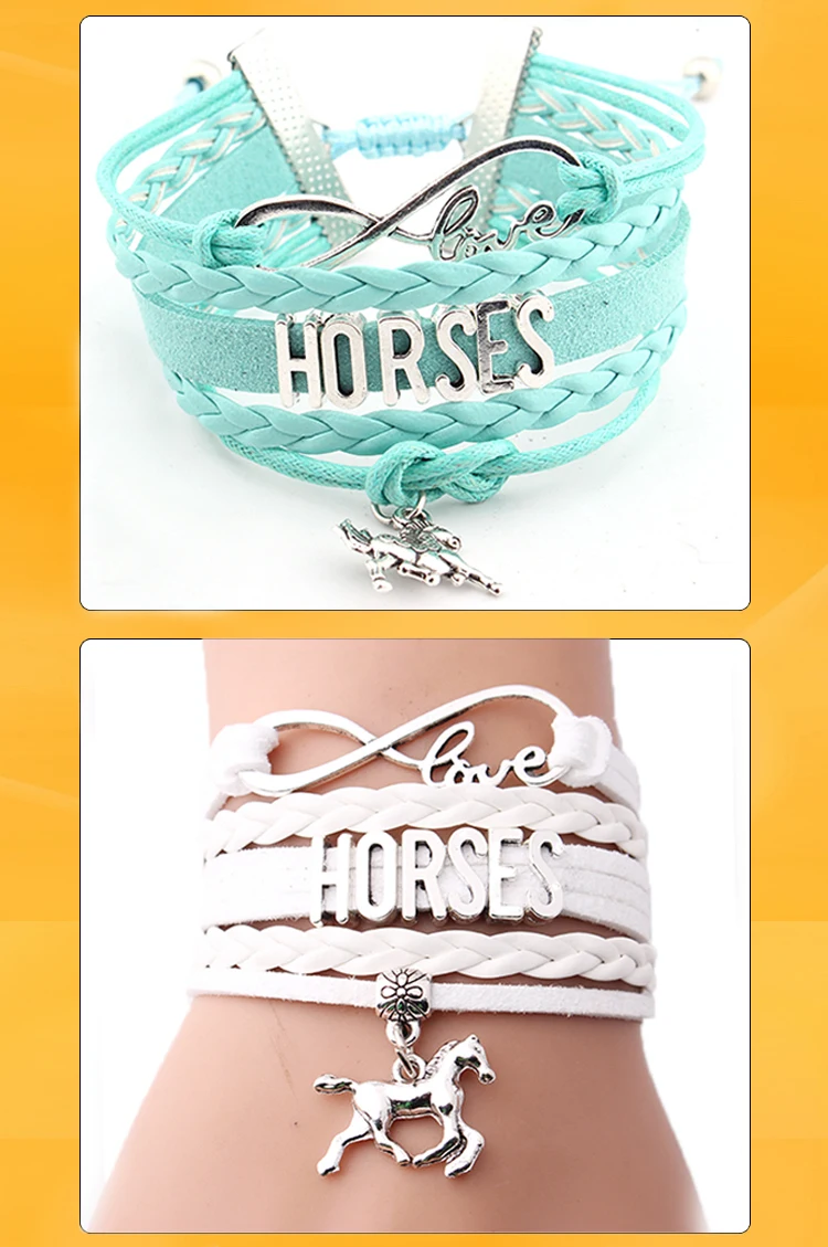 Multicolor design Unicorn cuff bracelet Handmade Leather Bracelet