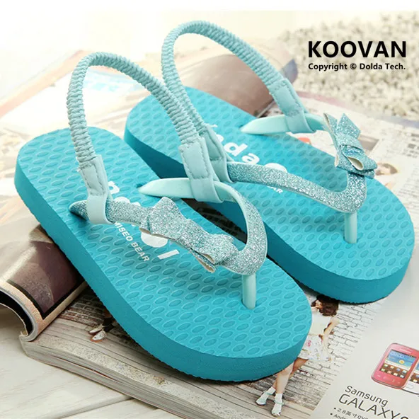 2015 Mother Daughter Tide Slippers Women s Kid Toe Sandals Summer Girls Slippers Bowknet Beach Shoes
