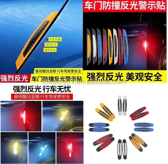 4pcs Per Set Useful Reflective Safety Remind Door Open Car Reflective