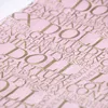 Sinicline 17gsm pink base gold logo printed tissue paper for wrapping