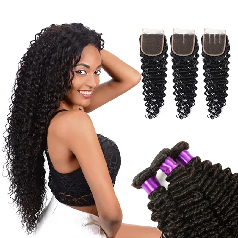 

Hair Factory Cheap Free/Middle/Three Part Malaysian Virgin Hair Bundles With Closure, N/a