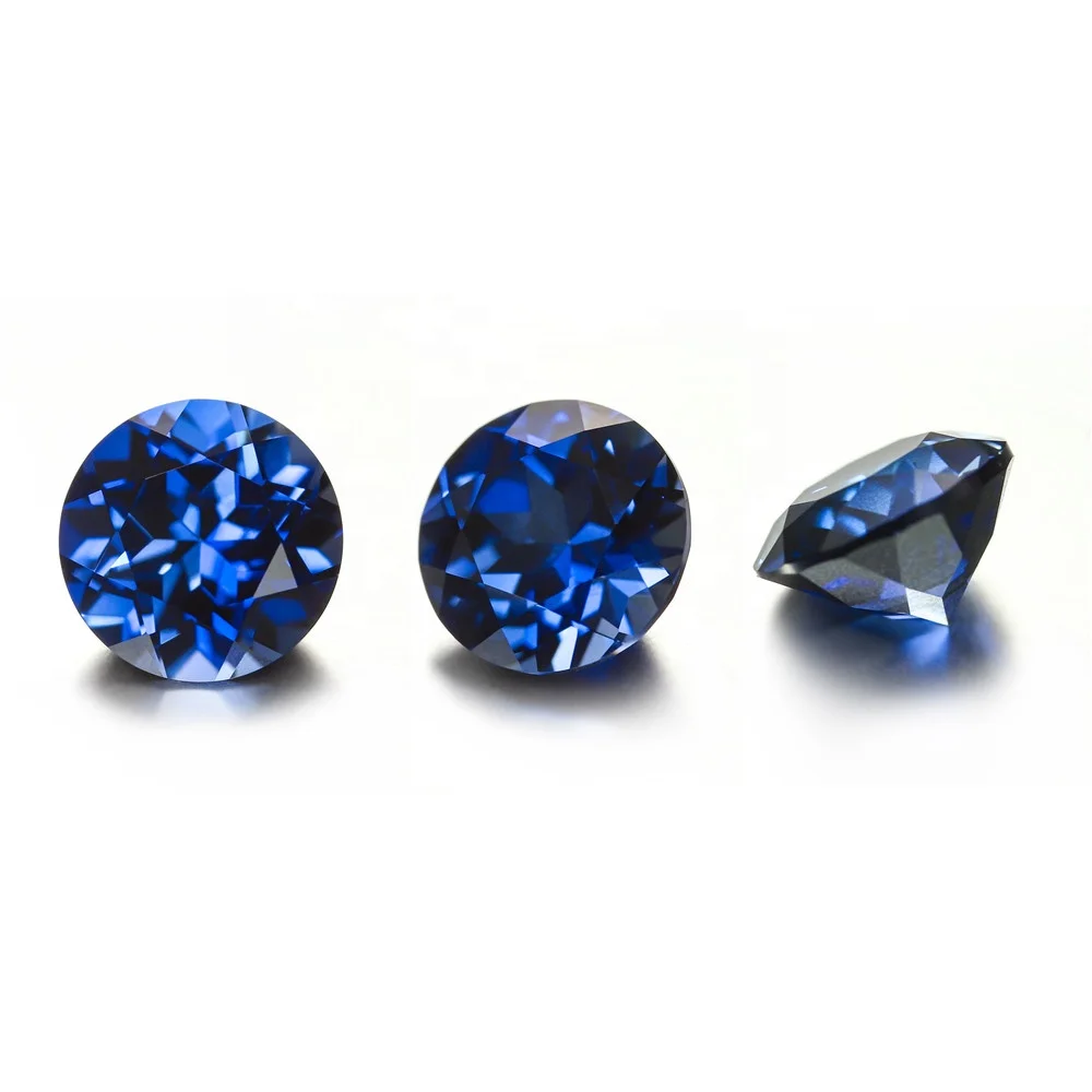 no33 no 34 每克拉合成刚玉宝石首饰制作的圆形蓝宝石价格