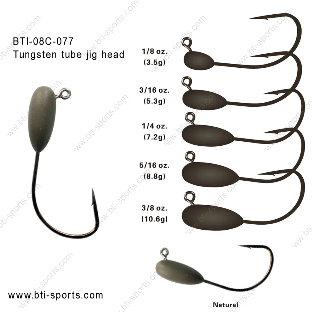 Bass Fishing Weight Tungsten Tube Jig Head Weight 08c077 Buy Tungsten Weight,Tungsten Fishing