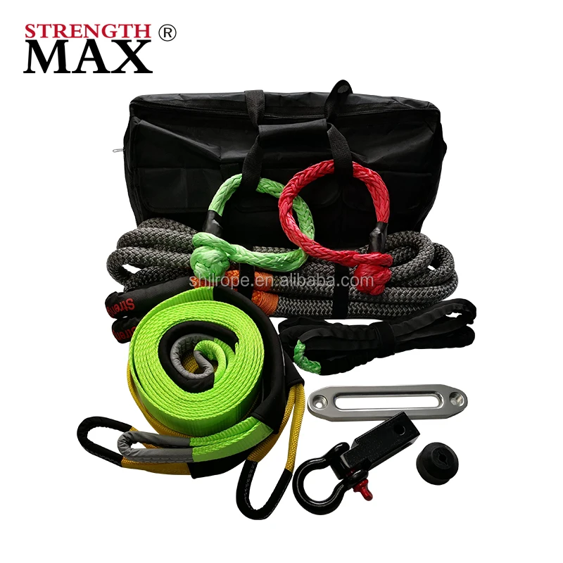 (jl Rope) Recovery Kit Reocvery Rope Heavy Duty Car Tow Kit For