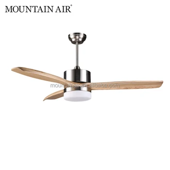 Mountain Air Dc Motor Natural Wood 3 Blade Ceiling Fan With Led 52yof 3092 Buy Mountain Air Ceiling Fan Natural Wood 3 Blades Natural Wood Ceiling