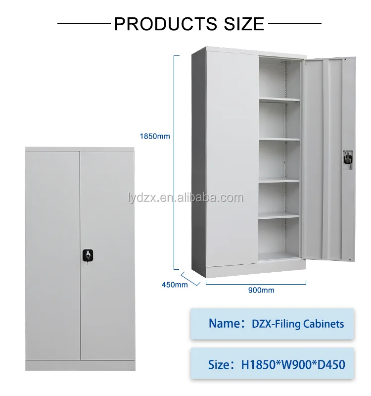 Double Door Filing 4 Layers Storage Modern Office Furniture