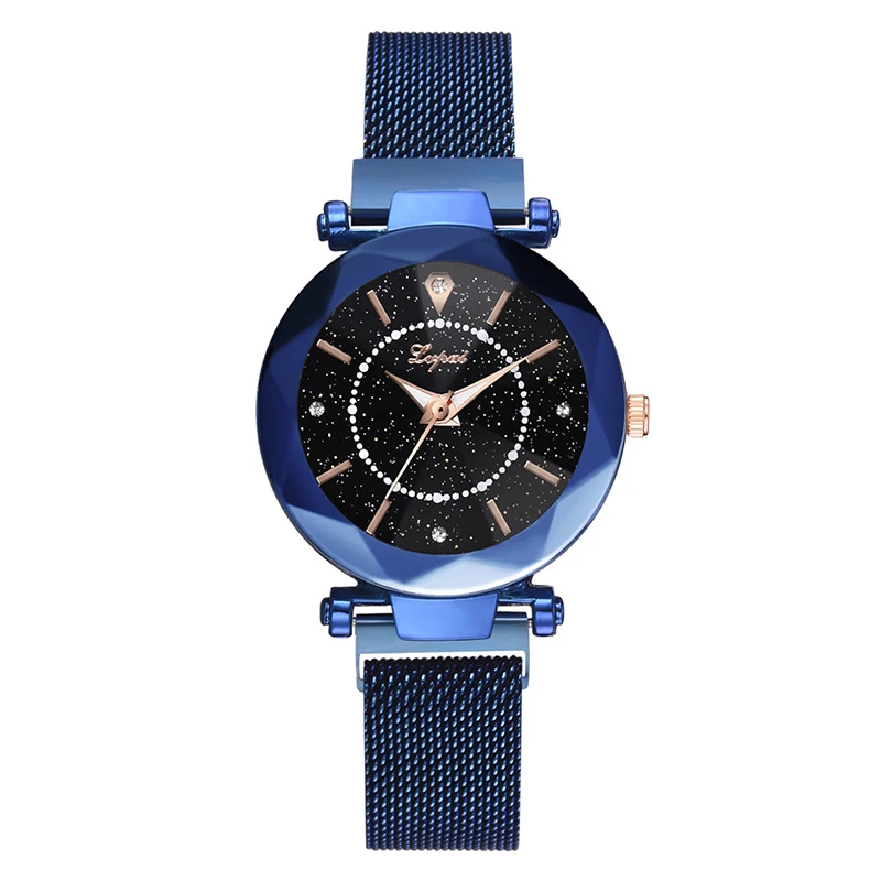 

Luxury Blue Women Watches Minimalism Starry Sky Magnet Buckle Watch Fashion Casual Female Waterproof Wristwatch (KKWT82084), As the picture