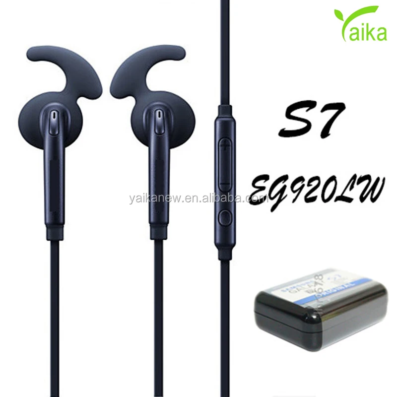 

Yaika Wholesale Headphone volume Control original wired headset With Mic For Samsung GALAXY S6 Earphone, Black/white