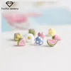 Creative wholesale Fashion Handmade Ceramic Female Jewelry Fruit Earrings Stud