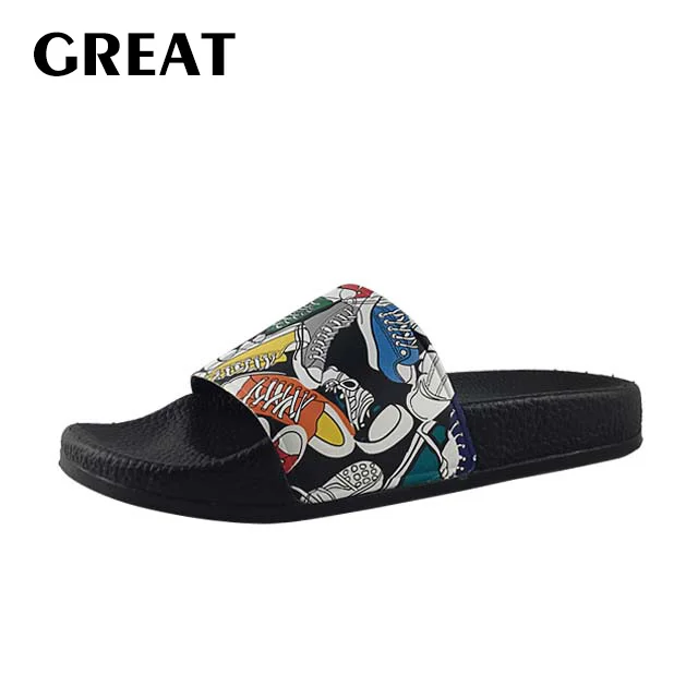 

Greatshoe wholesale custom cartoon slides kids sandals, Any color available for slippers