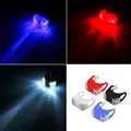 Bike Bicycle Cycling Silicone Head Front Rear Tail Taillight Lamp Safety Flash Flashlight Light LED free