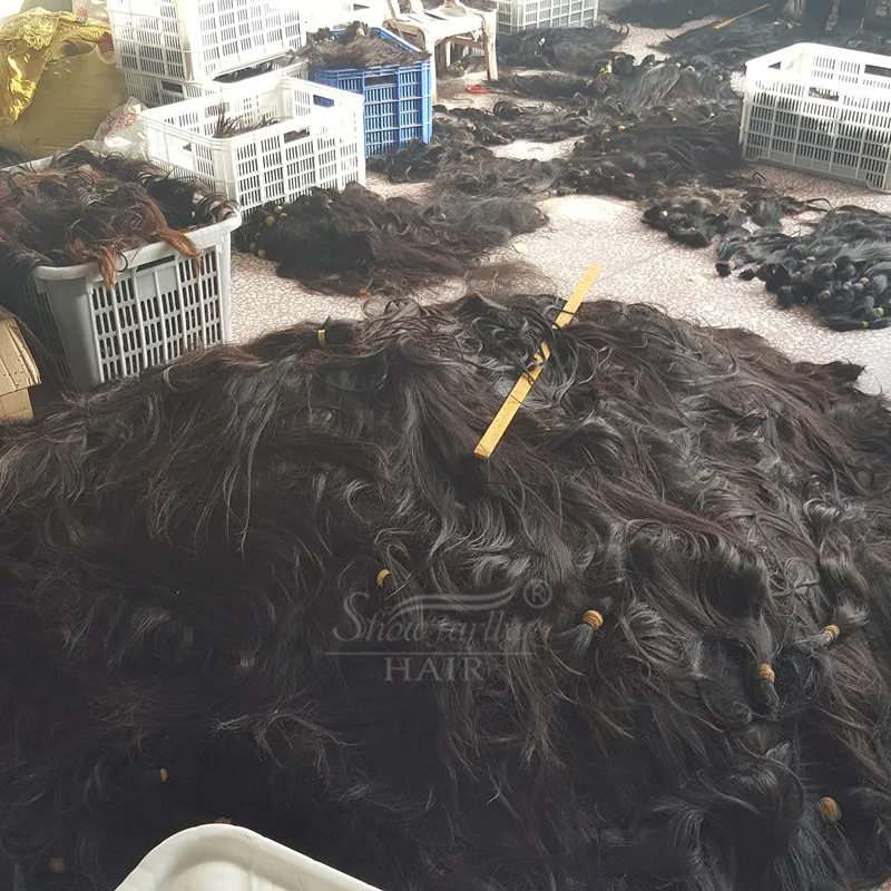 Raw Brazilian virgin hair bulk wholesale 100% unprocessed no tangle cuticle aligned raw virgin hair