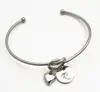 Stainless Steel Baby Jewelry, Baby's First Diamond Expandable Bangle