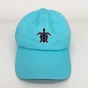 Custom cheap skype blue turtle embroidery guangzhou unstructured baseball caps