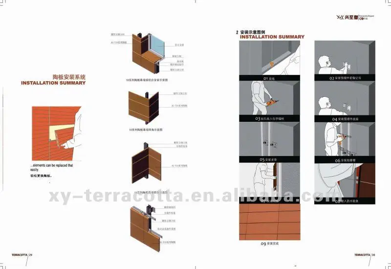 Foshan Terracotta Ventilated Wall Panel With Cladding Fixing System Foshan Terracotta Ventilated Wall Panel With Cladding Fixing System Fastening Clamp