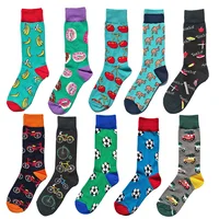 

Bonypony custom made low MOQ high quality pac man women mens bicycle pattern happy funny fashion crew socks