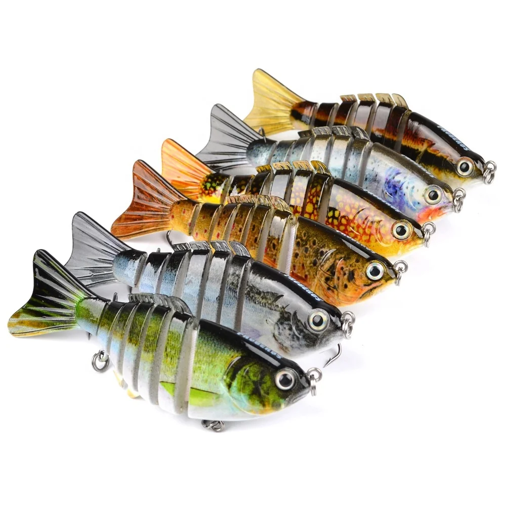 

Proberos Multi Jointed 7 Sections Swim Bait 10cm 12g Pike Fishing Lure Factory Manufacture, 5 colors