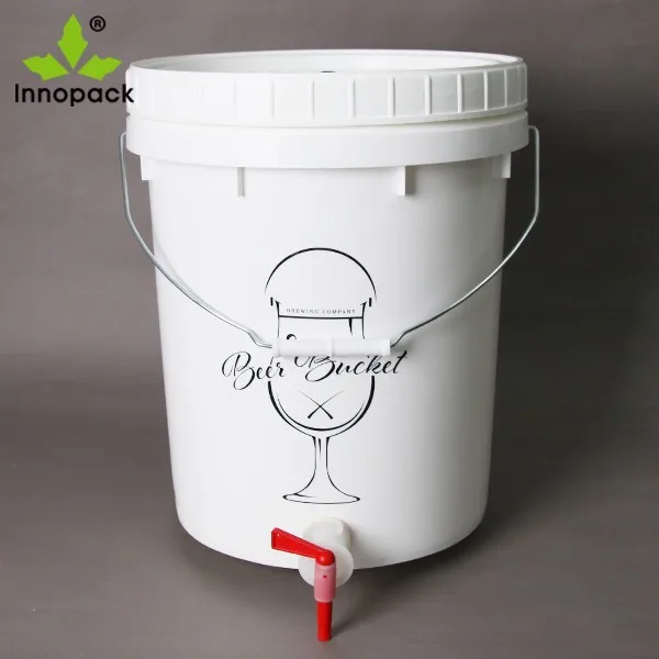High Quality 20l Food Grade Plastic Fermenter Buckets With Spout Tap