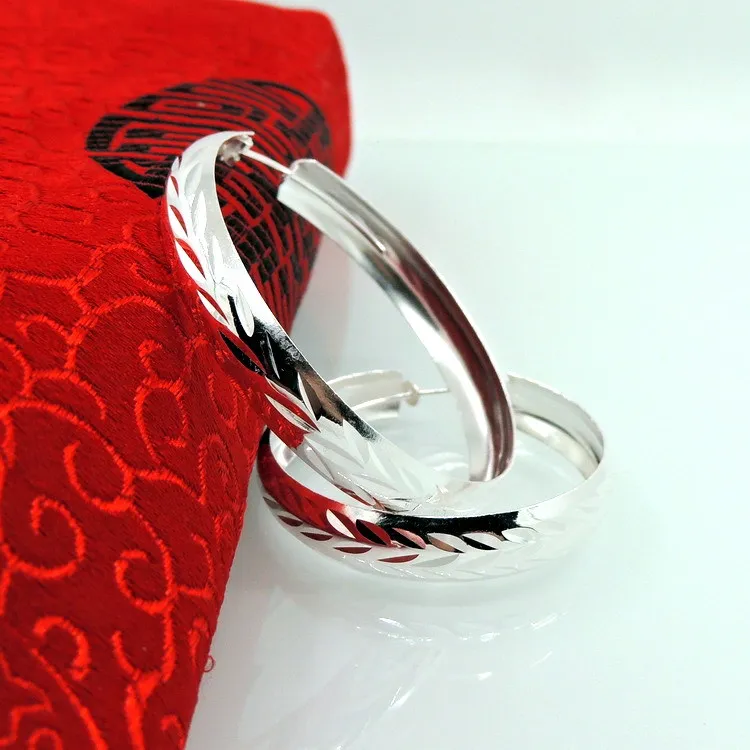 

2018 Hot sale cheap fashion sterling silver big hoop earring