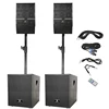 12 Inch 2.1 party multimedia home theatre pa karaoke active column array bass subwoofer dj speaker box & horn system set