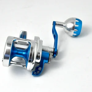 Saltwater Trolling Reel Aluminum CNC Max Drag 25-30kg Machined Right Fishing Reel Jigging Reel