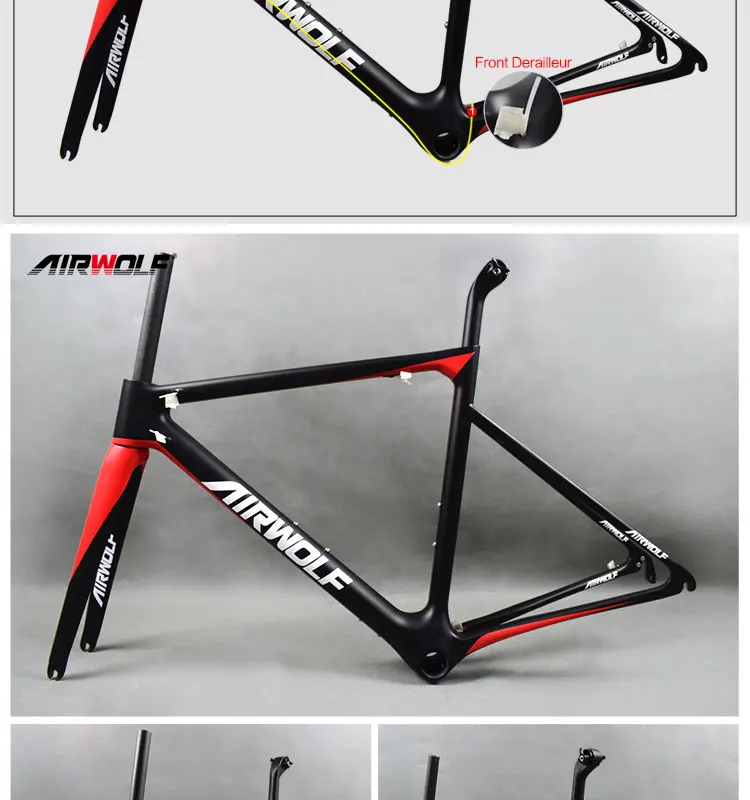 Airwolf Monocoque Carbon Road Frame Full Toray T1100 Ultralight 843g