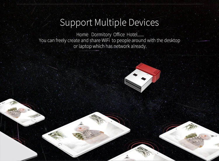 Best Selling Comfast Cfwu710n V2 Wireless Usb Adapter Mtk 7601 Usb