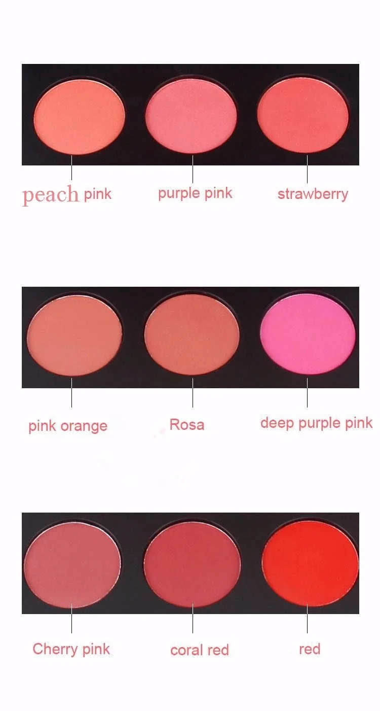 2019 New Trending Product Oem Pink Peach Matte Bronzer Eyeshadow And Blush