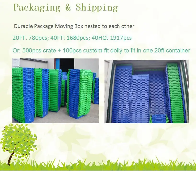 Heavyduty Pp Plastic Moving Box Stackable Plastic Moving Boxes With