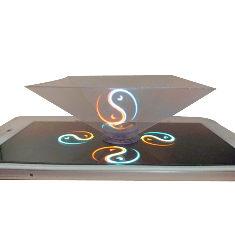 

Holographic glass For pyramid hologram box 3d hologram display, Customized