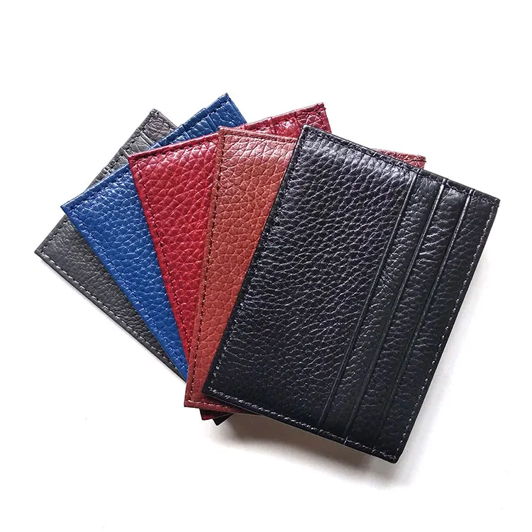 

zk012 Full Grain Genuine Leather Men Front Pocket Mini Credit Card Holder Wallet Card Holder, Customized
