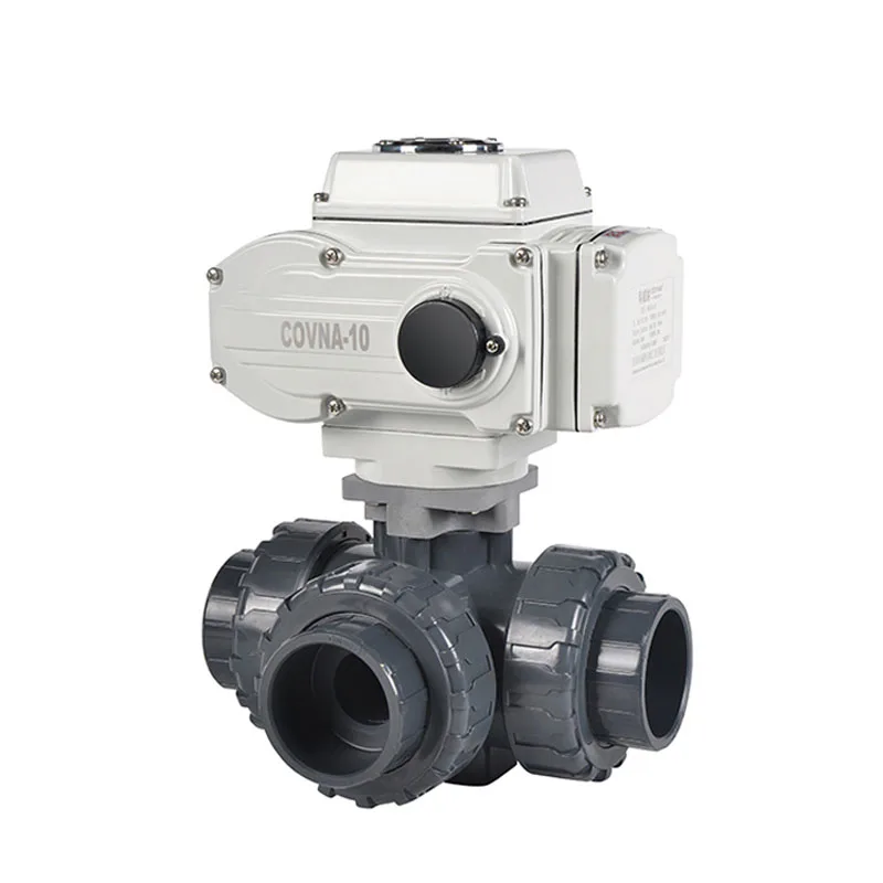 3 Way Electric Diverter Pvc Ball Valve With Electric Actuator Buy Pvc