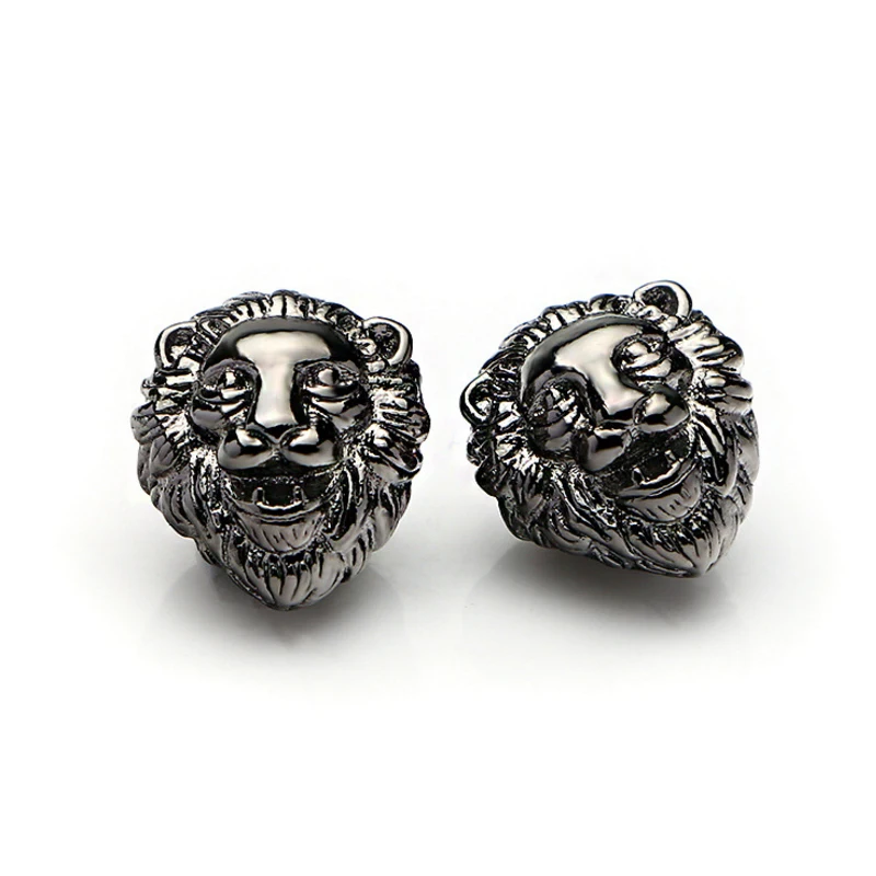 
Hot sale high quality lion style fashion cz accessories jewelry beads and charms pave beads accessories for jewelry making 