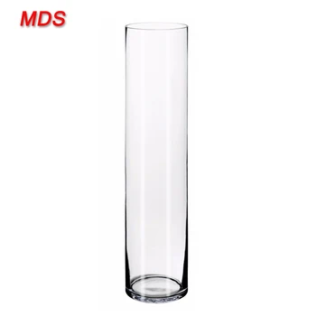 Top Quality Handmade Tall Skinny Cylinder Glass Vases For Party