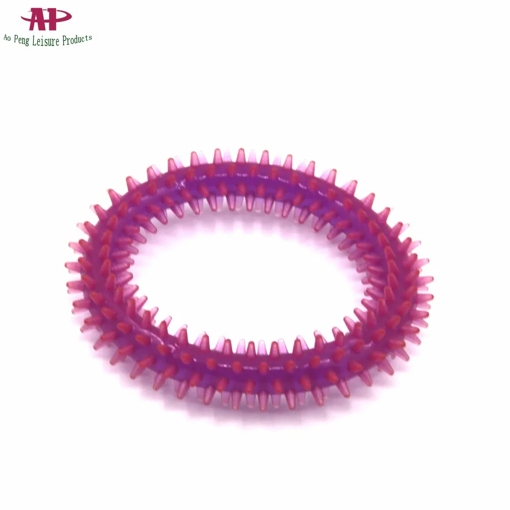 
Cheap Dog Multi Colors Rubber Thorn Ring Pet Toys 