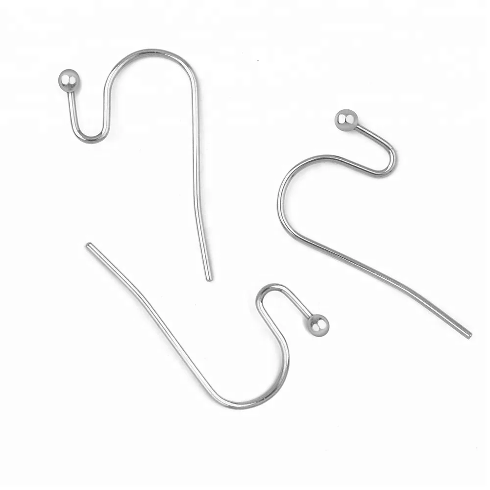 

Hypo Allergenic Stainless Steel Earring Hook Clasp Silver Ear Wire for Jewelry Making