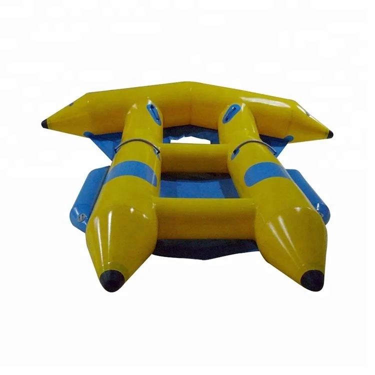

2 Rider Inflatable Fly Fish Towable Banana Boat Tube For Beach Games, As photo(or customized)
