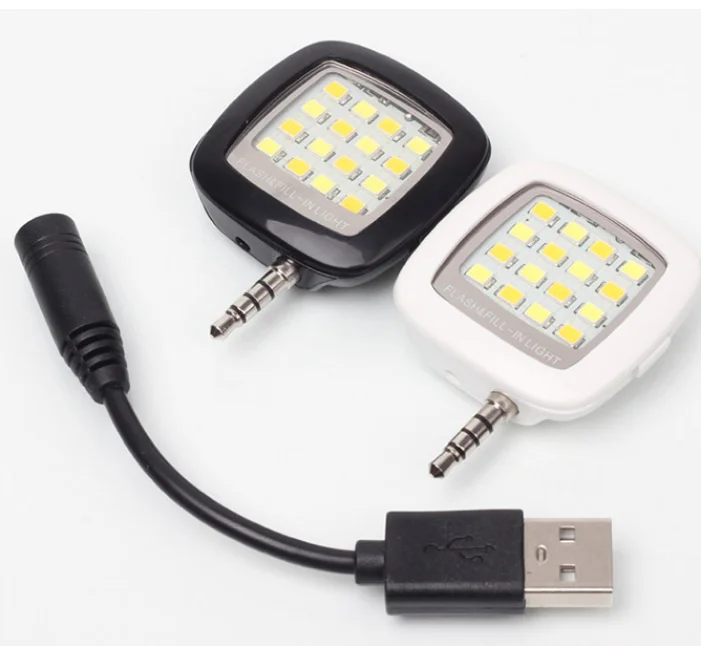 Fos ios and android Universal Mini 16 LED Camera Flash Selfie Fill Light Selfie Night Photo
