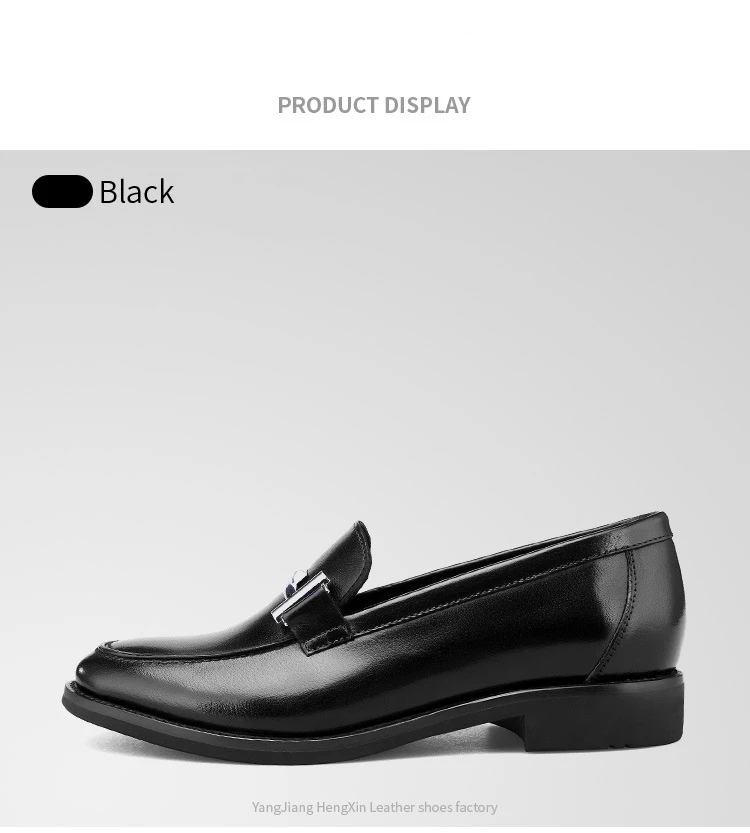 High Quality Genuine Leather Women's Loafers Shoes On Sale Thick Heel