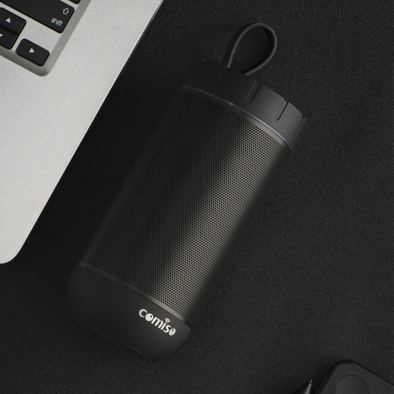 Comiso Outdoor Wireless Portable Waterproof Bluetooth Speaker 24 Hours Playtime 12W Drivers Passive Radiator
