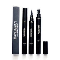 

HANDAIYAN Double-end Triangle Stamp Eyeliner 2-in-1 Waterproof Black Makeup Stamps Eyeliner Pencil
