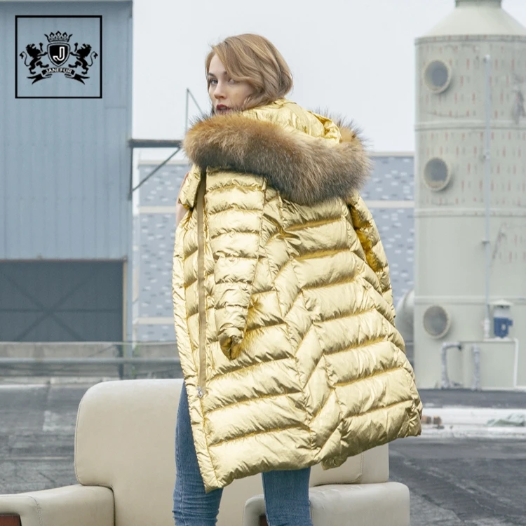 

high quality goose down jacket female fashion warm long down jacket