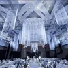 2018 new product romantic wedding decoration colour nylon tassel for ceiling hanging