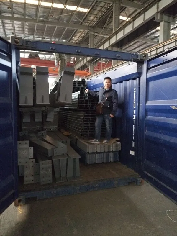 Export Light steel structure oversea warehouse project prefabricated warehouse in europe workshop shed building