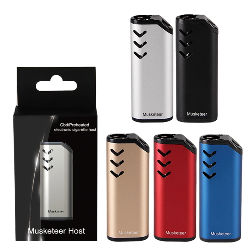 

New products custom logo design support 510 vape directly battery ECT Musketeer variable voltage battery All-in-one battery, Black