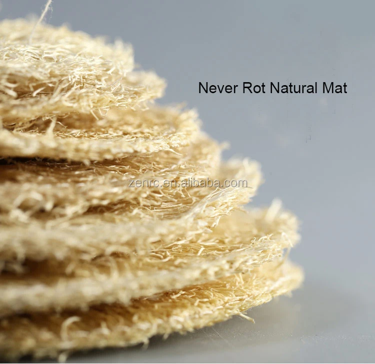 Ecology Culture Raw Aged Loofah Sponge Kitchen Mat for Tea Cup Kettle Roaster