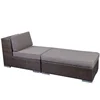 Wicker sectional 6 piece sofa set couch synthetic rattan outdoor patio furniture sofas