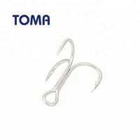 

TOMA High Quality Fishing Hook High Carbon Steel Treble Hooks Strong Sharp Barbed Hook 1# - 14#