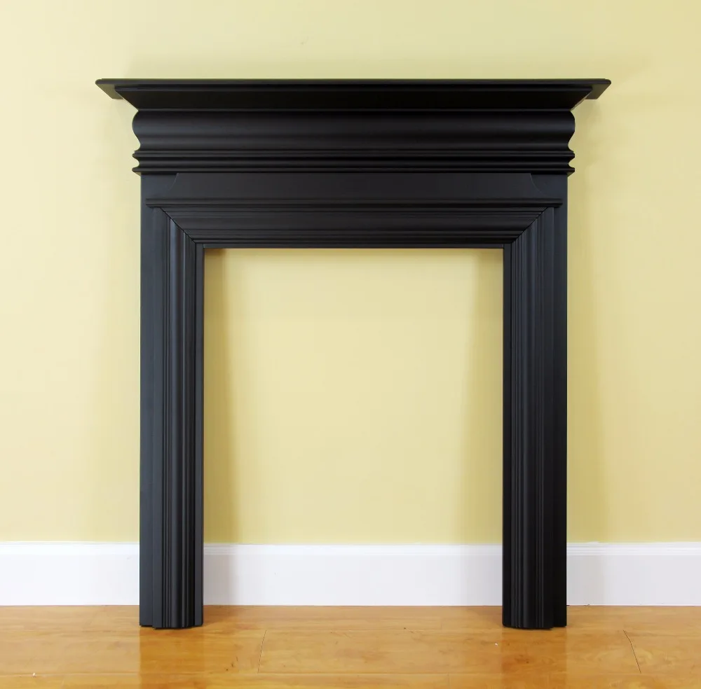 Euro Best Seller Bronte Black Painted Solid Wood Fire Surround