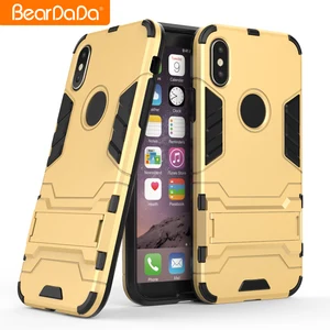 Wholesale high quality TPU PC armor luxury mobile cell phone case cover shell for iphone x, kickstand back cover